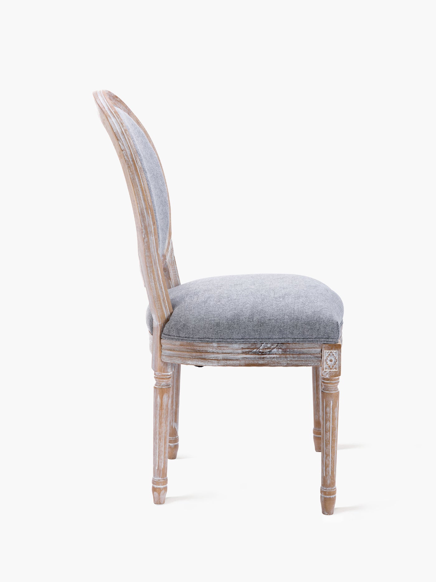 COLAMY Upholstered Vintage Farmhouse Chair with Rattan Back in Gray #color_gray