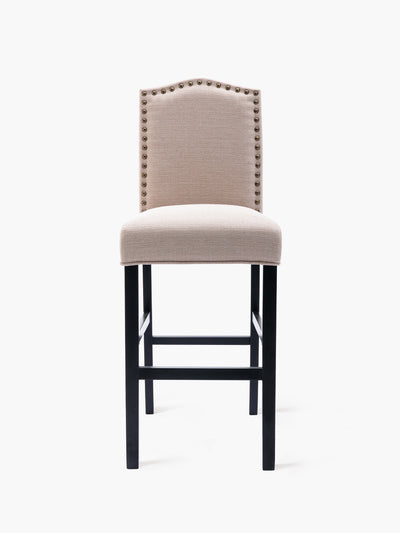 COLAMY Accent Barstool with Nailhead Trim in Beige CL361 #color_beige