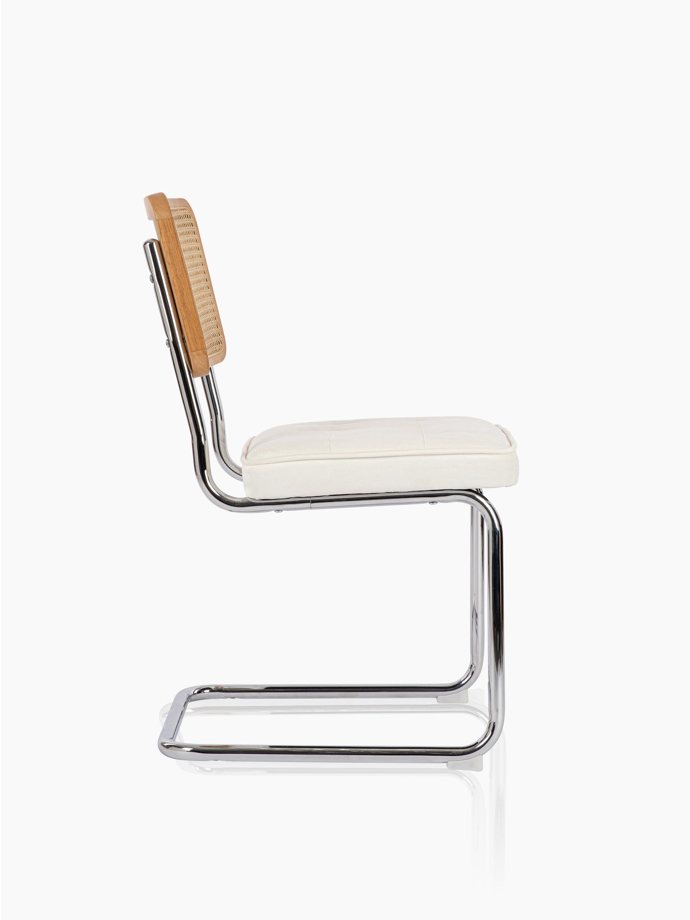 COLAMY Modern Mid Century Breuer Designed Side Rattan Chair CL108 Beige #color_beige