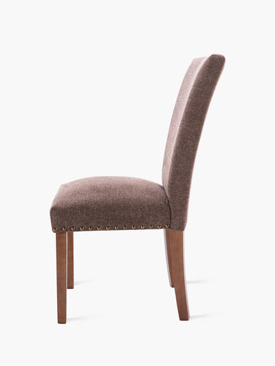COLAMY Upholstered Fabric Dining Room Chair CL420 Brown #color_brown