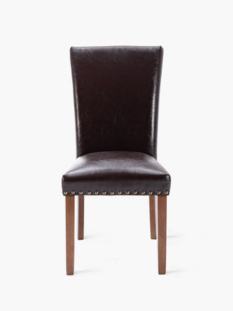 COLAMY Tufted Dining Chair CL420 Dark Brown #color_darkbrown