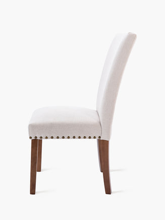 COLAMY Upholstered Fabric Dining Room Chair CL420 Beige #color_beige
