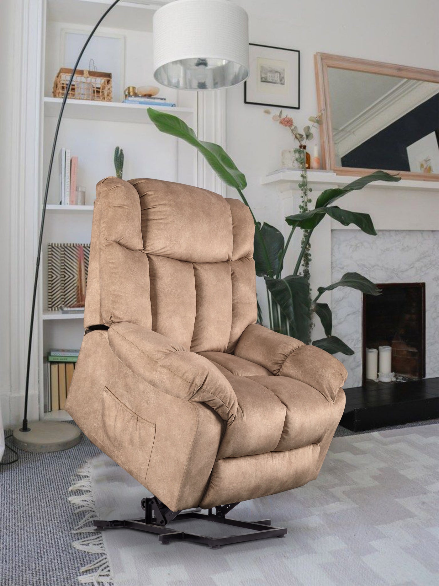 COLAMY Power Lift Recliner Chair for Elderly CL8233 Camel #color_camel