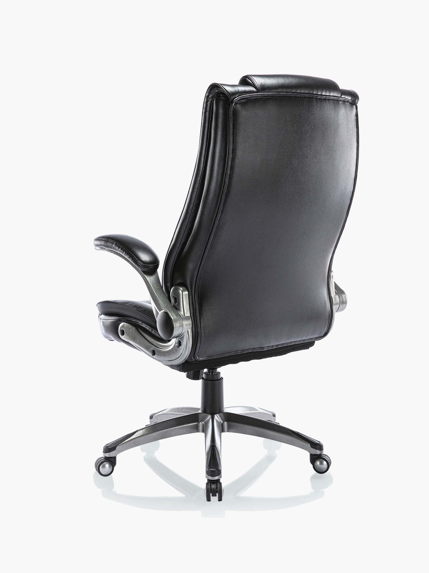 COLAMY Ergonomic High Back Leather Office Chair with Flip Up Armrests DM2199 Diamond Pattern #color_black