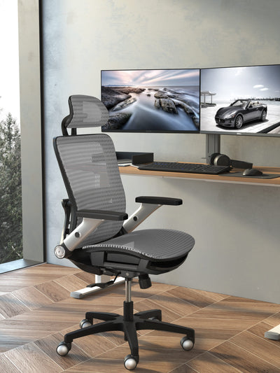 COLAMY Ergonomic High Back Mesh Office Chair CL2577 #color_gray