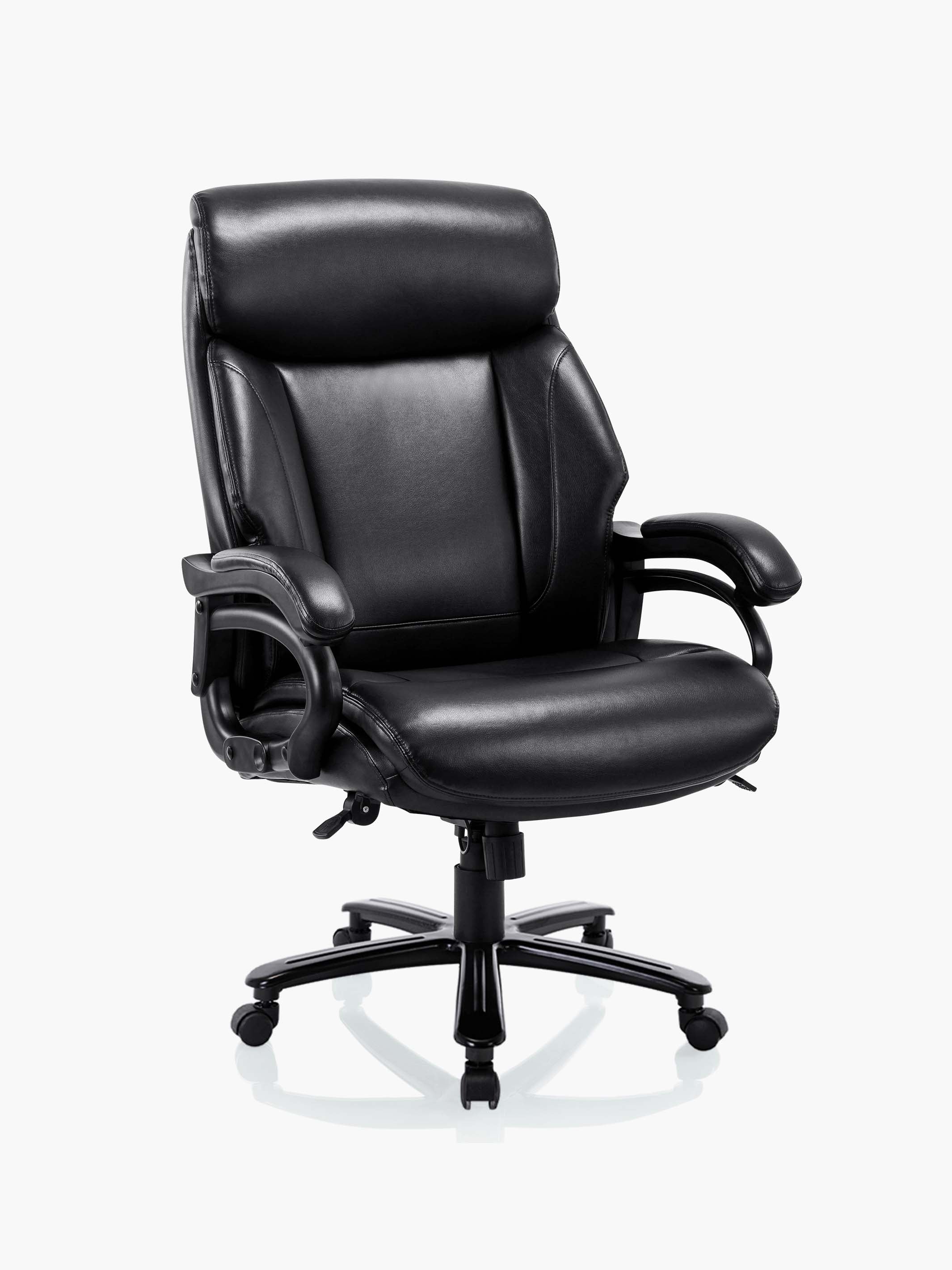 COLAMY Executive High Back Leather Office Chair #color_black