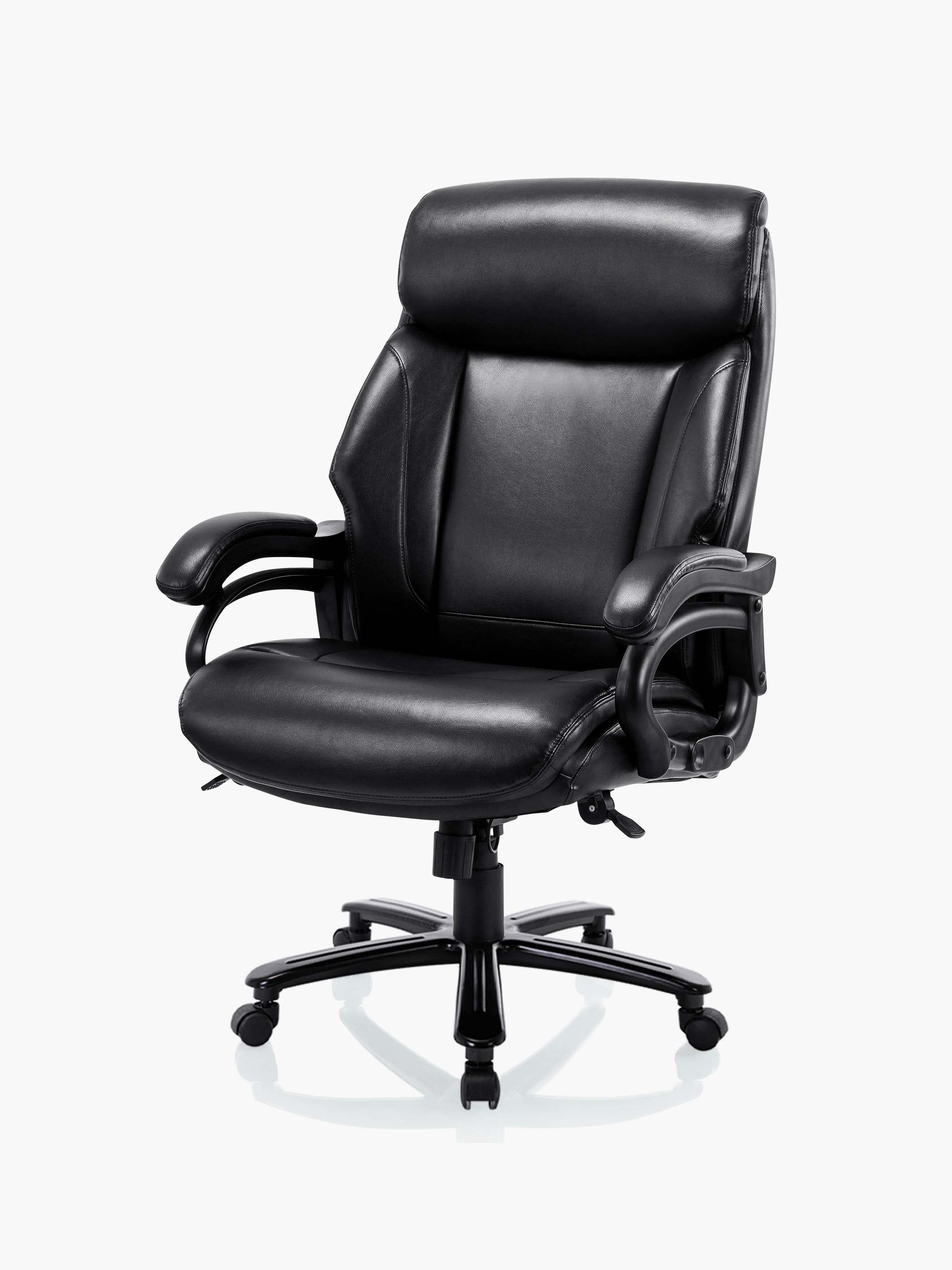 COLAMY Big and Tall Leather Office Chair #color_black