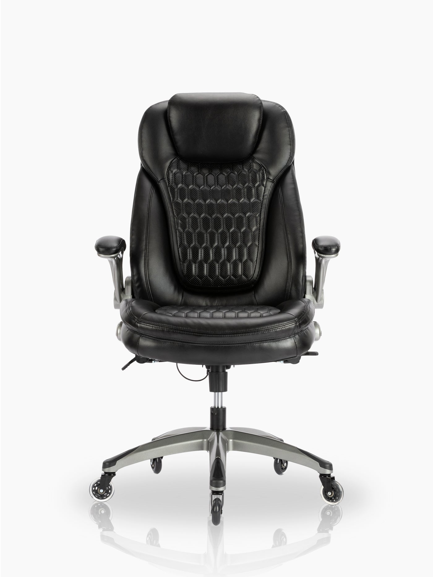 COLAMY High Back PU Leather Office Chair CL6686 #color_black