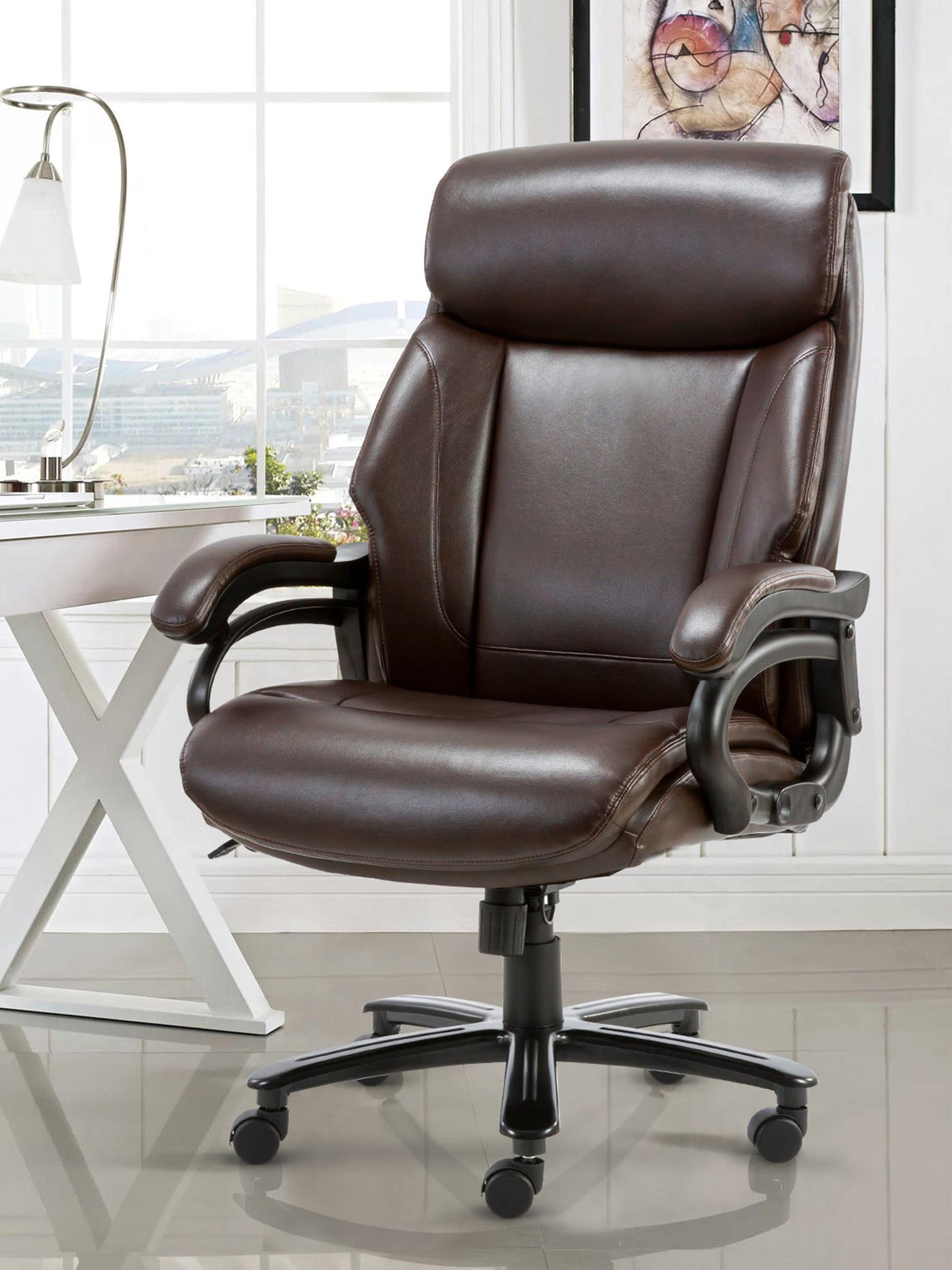 COLAMY Executive Leather Office Chair CL2181 #color_brown