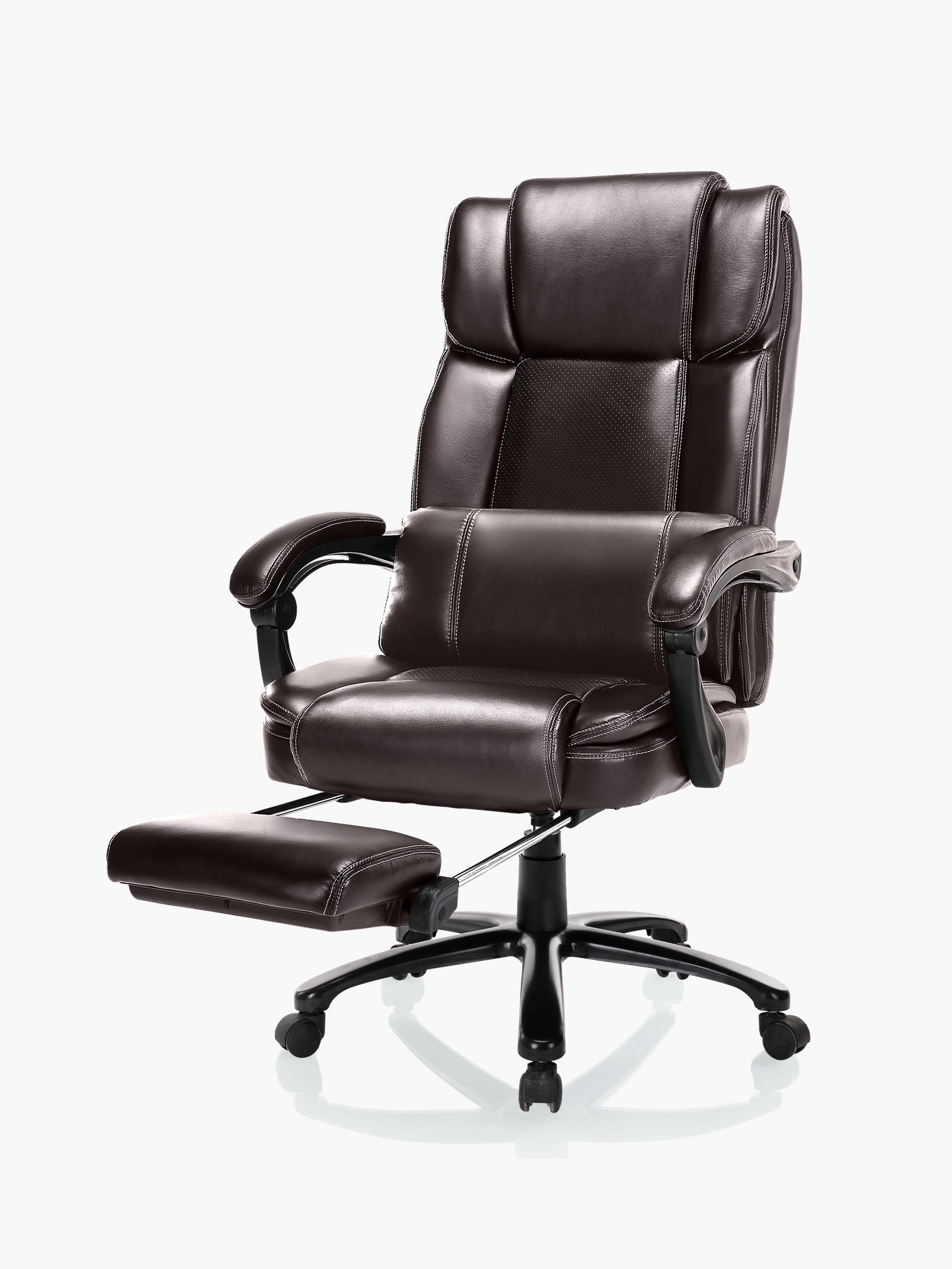 COLAMY big and tall leather office chair CL90 #color_brown