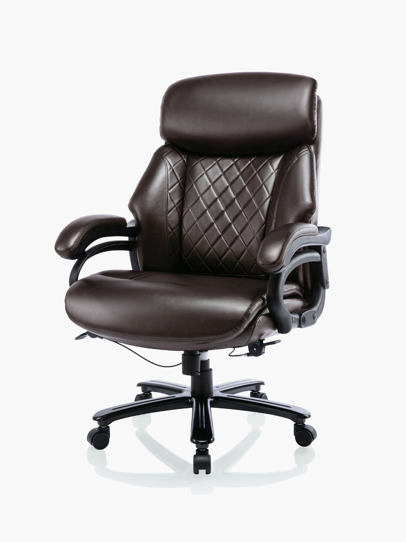 COLAMY Ergonomic Leather Office Chair DM2181 in Brown #color_brown