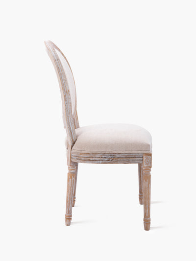 COLAMY Upholstered Vintage Farmhouse Chair with Rattan Back in Beige #color_beige