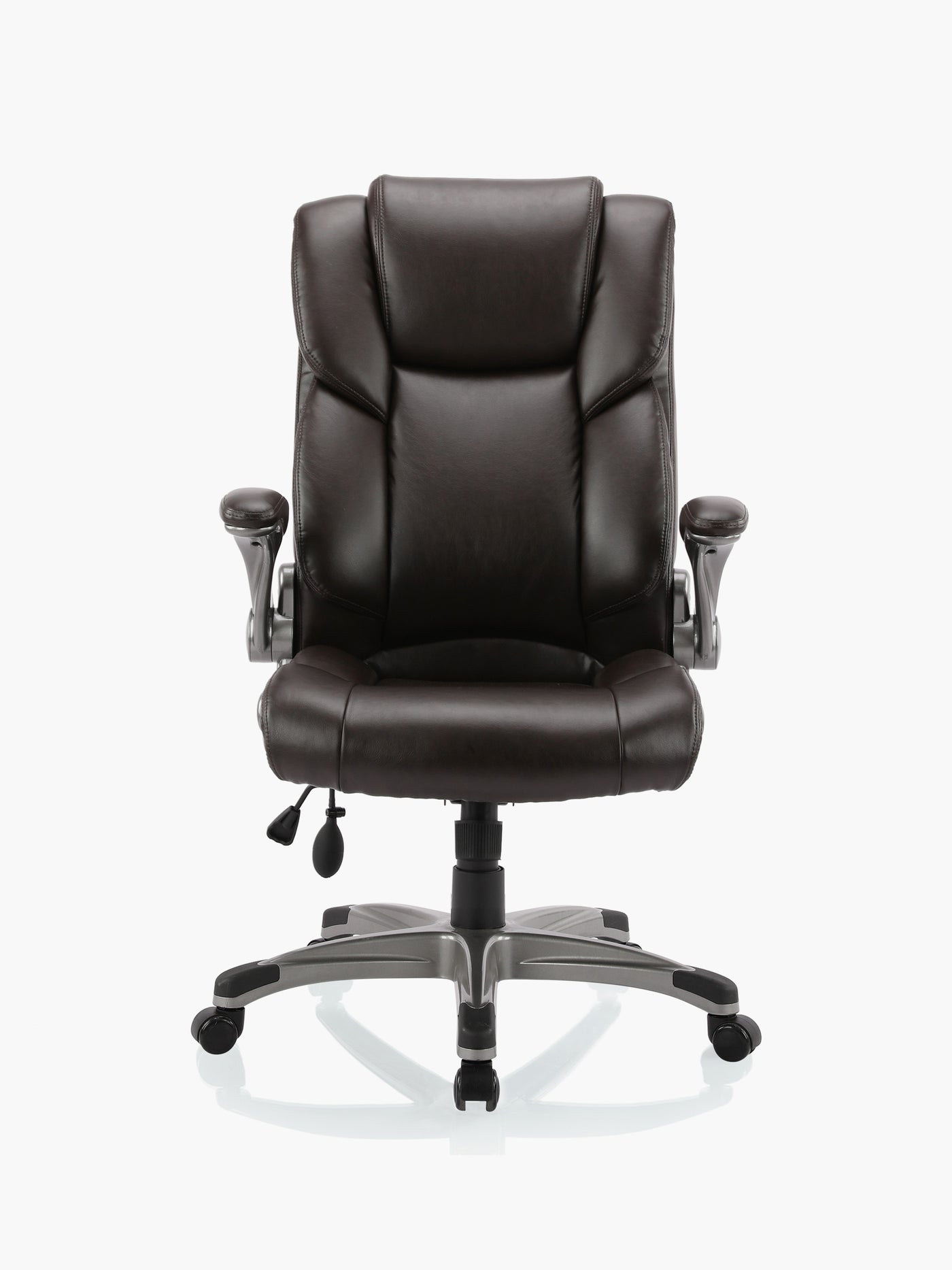 COLAMY Home Office Chair CL2822 with Padded Flip-up Arms Brown #color_brown