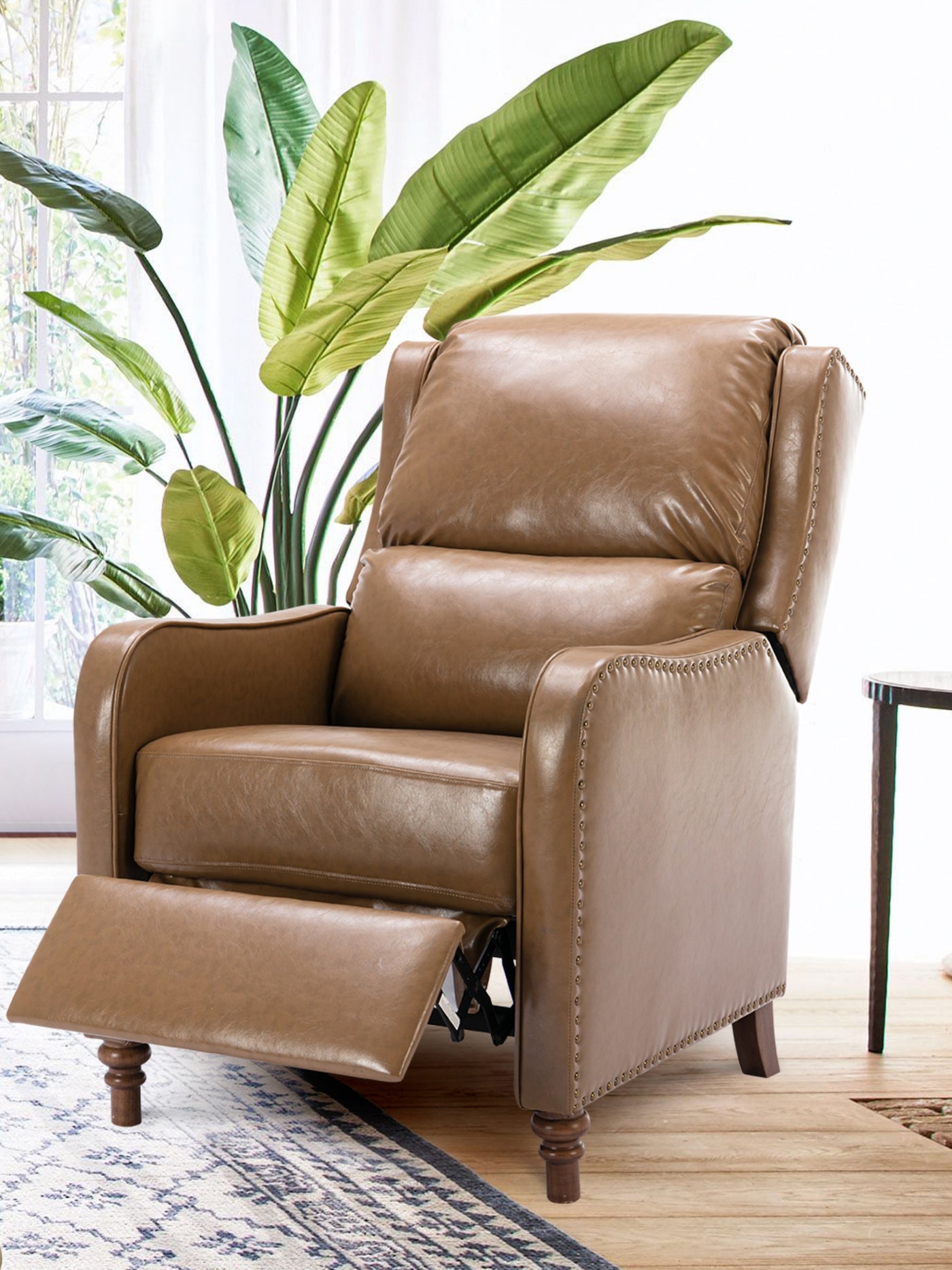 COLAMY Living Room Recliner Chair Bright Brown #color_brightbrown