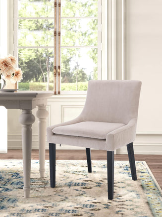 COLAMY Upholstered Fabric Dining Chair Beige #color_beige