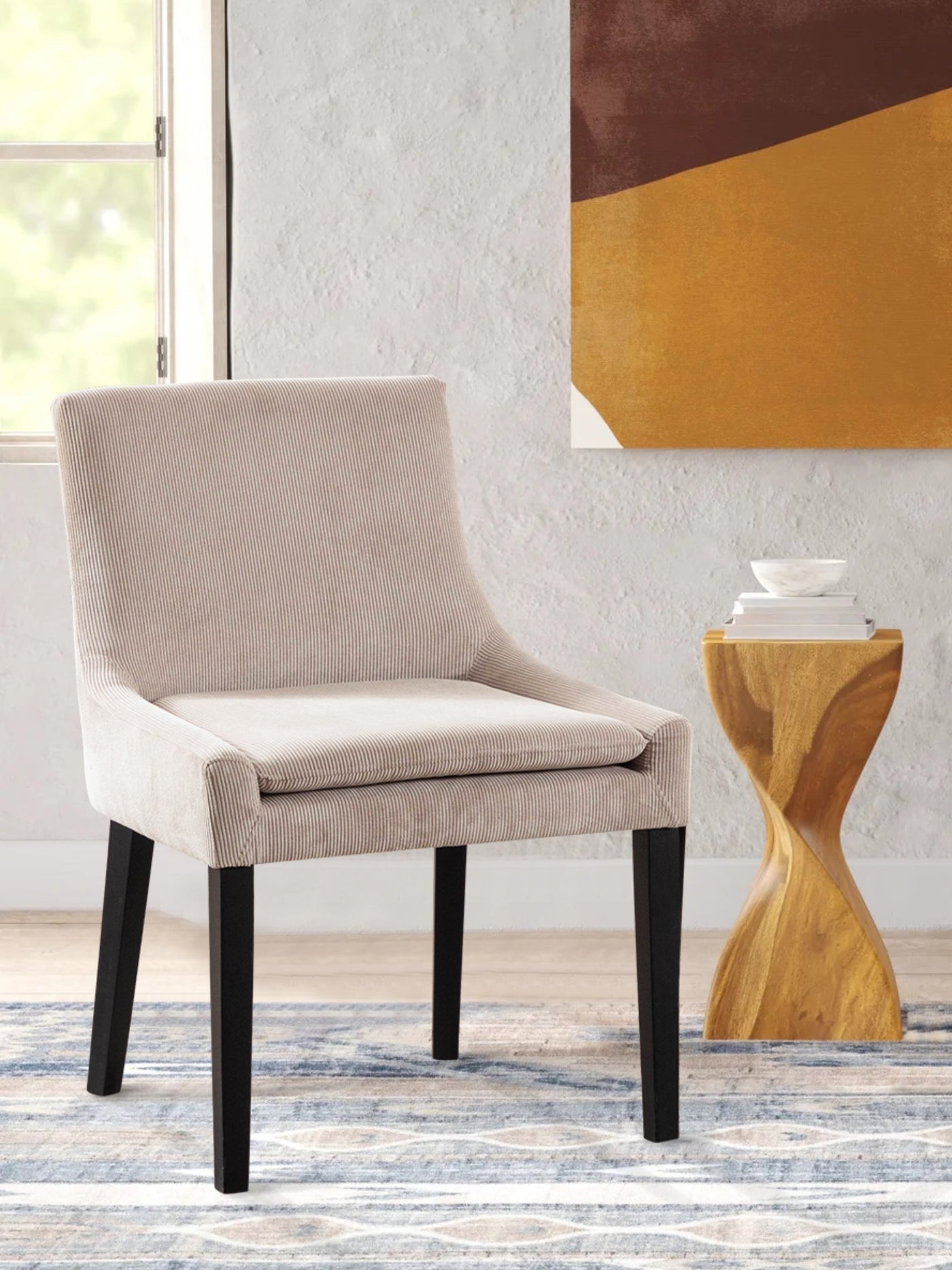 COLAMY Upholstered Dining Chair Beige #color_beige