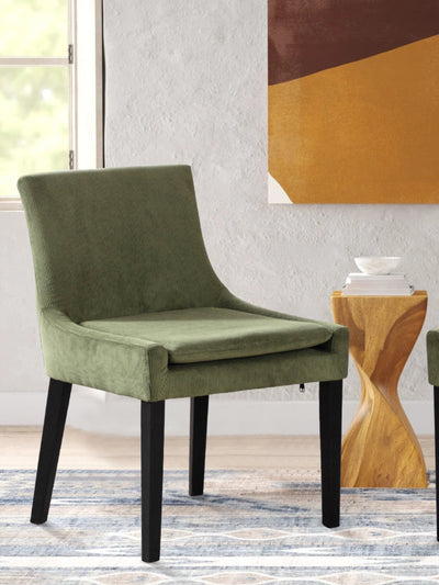 COLAMY Upholstered Dining Chair Green #color_green