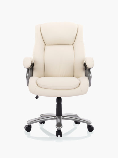 COLAMY 400lbs Big and Tall PU Leather Office Chair CL5103 in Beige #color_beige