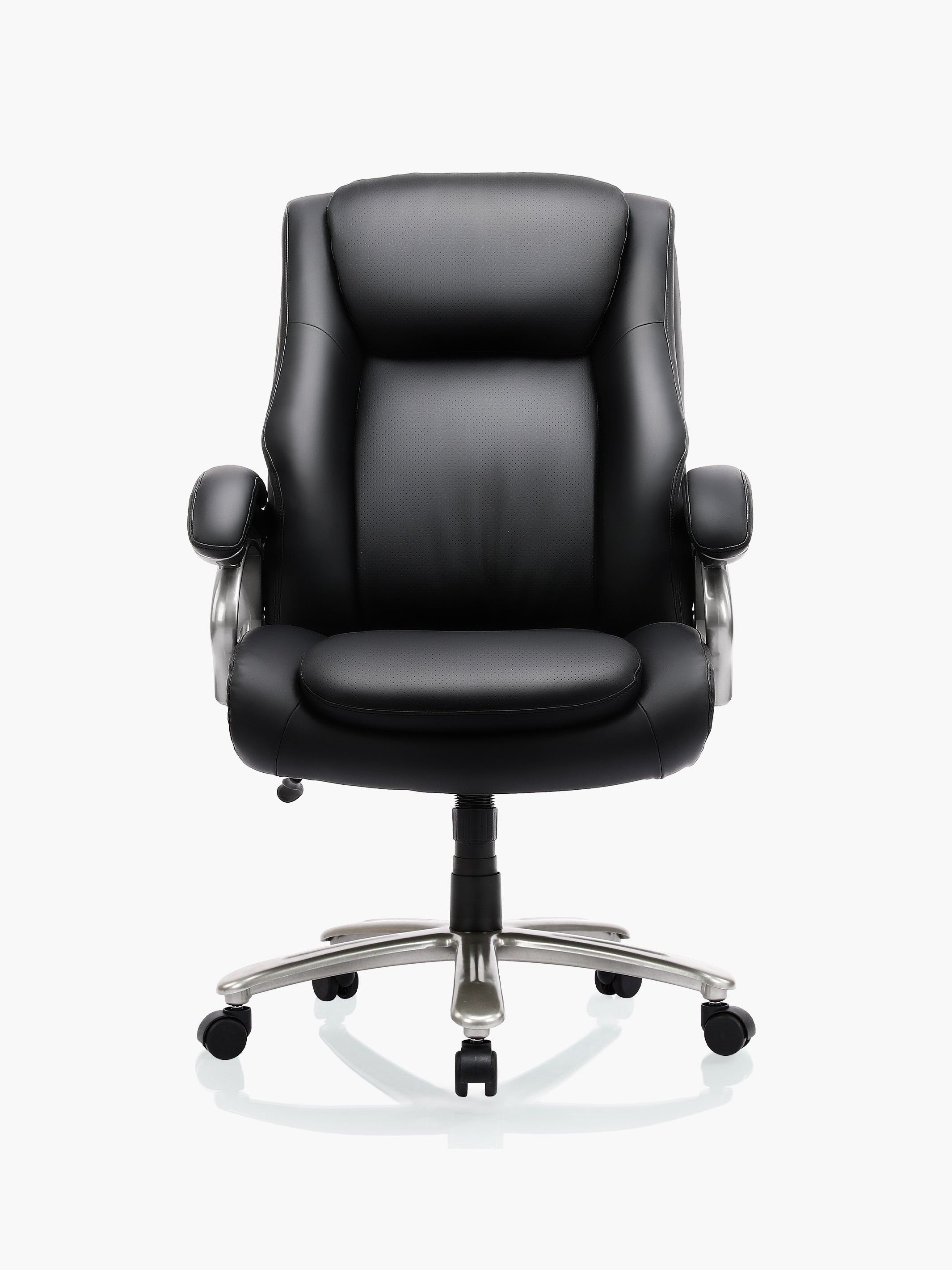 COLAMY 400lbs Big and Tall PU Leather Office Chair CL5103 in Black #color_black