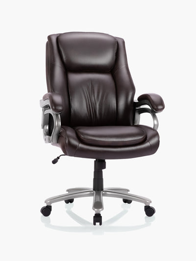 COLAMY Ergonomic Big and Tall PU Leather Office chair CL5103 Brown #color_brown