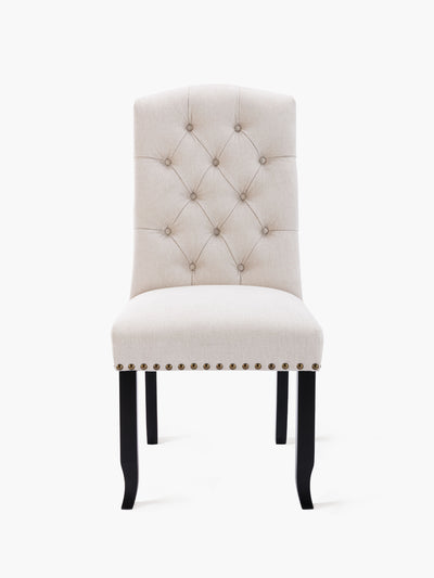 COLAMY Tufted Dining Chair CL231 Beige #color_beige