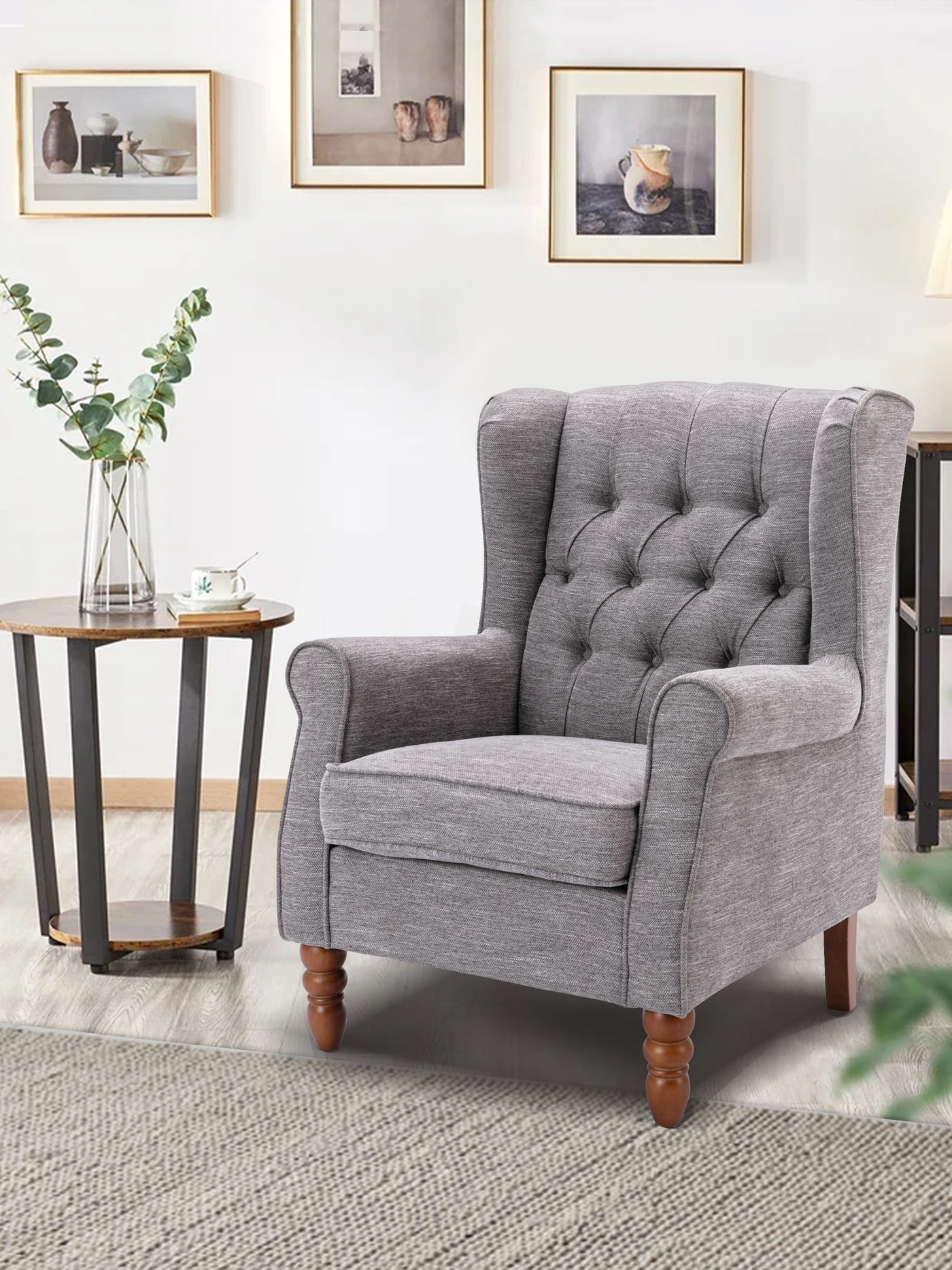COLAMY Fabric Accent Chair Gray #color_gray