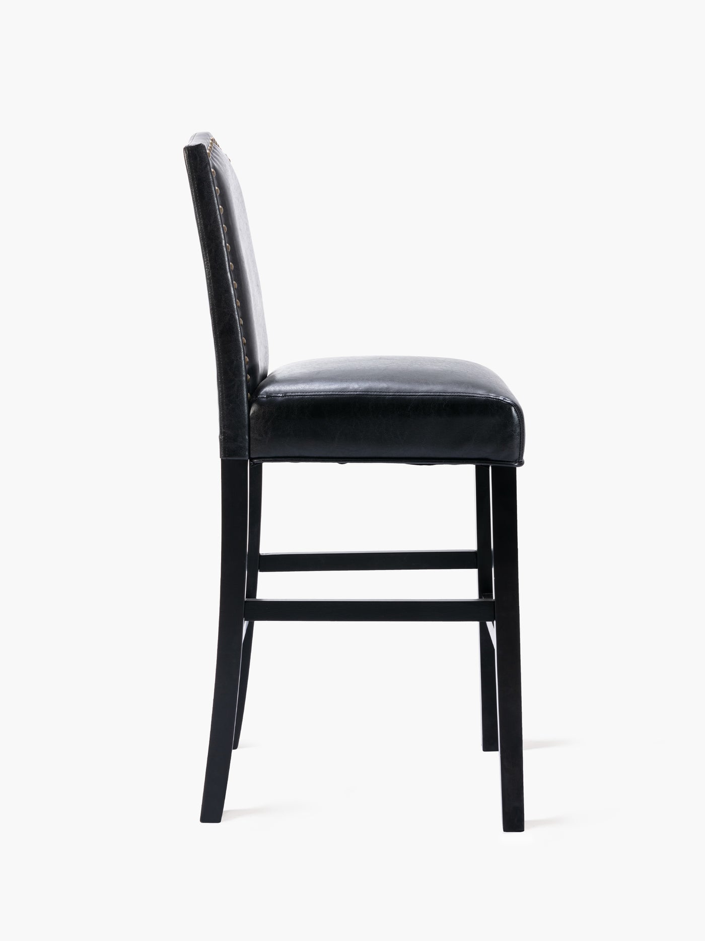 COLAMY Bar Stool with Solid Wood Frame CL361 #color_black