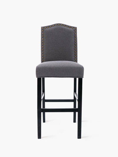 COLAMY Accent Barstool with Nailhead Trim in Gray CL361 #color_gray