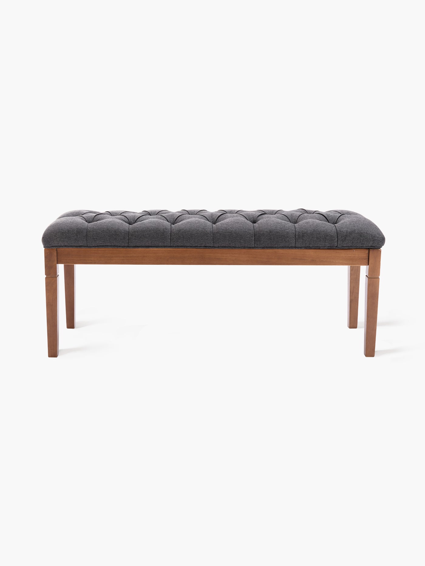 COLAMY Upholstered Tufted Bench Gray #color_gray