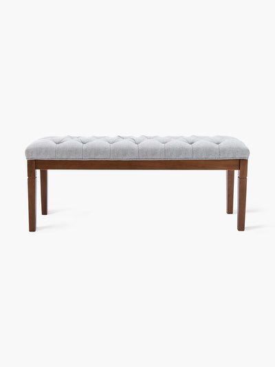 COLAMY Upholstered Tufted Bench Light Gray #color_lightgray